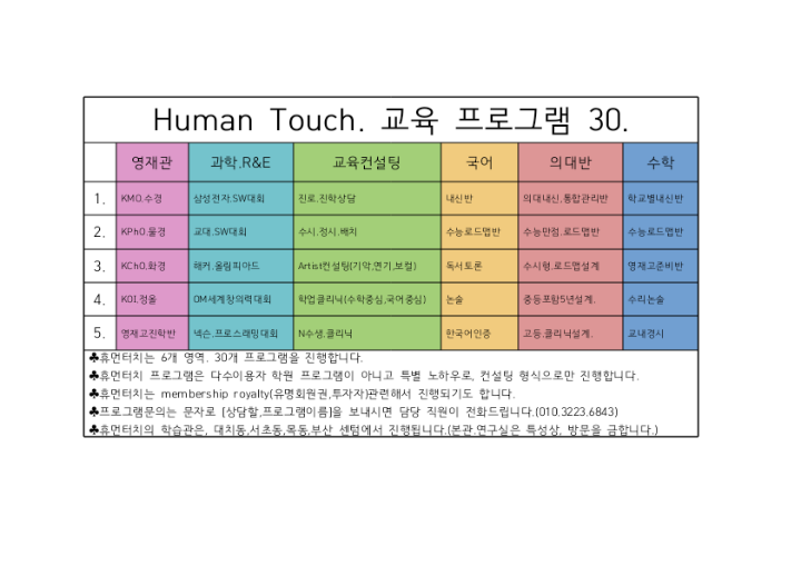휴먼터치 대치 로고